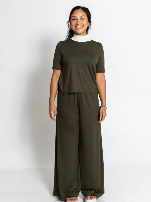 CALÇA ROMA COS TRICOT (VERDE)